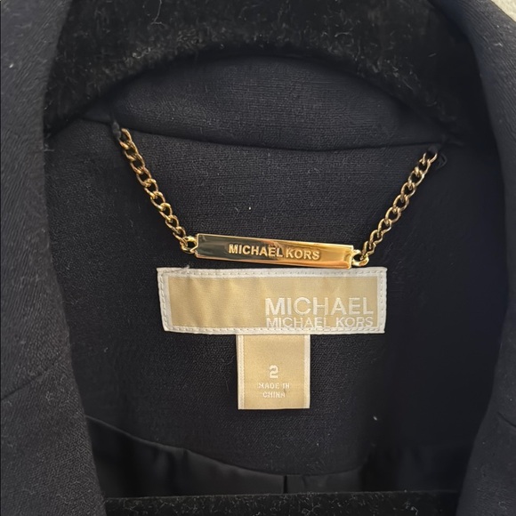 Michael Kors Navy Blue Blazer with Gold Accents - Picture 3 of 4